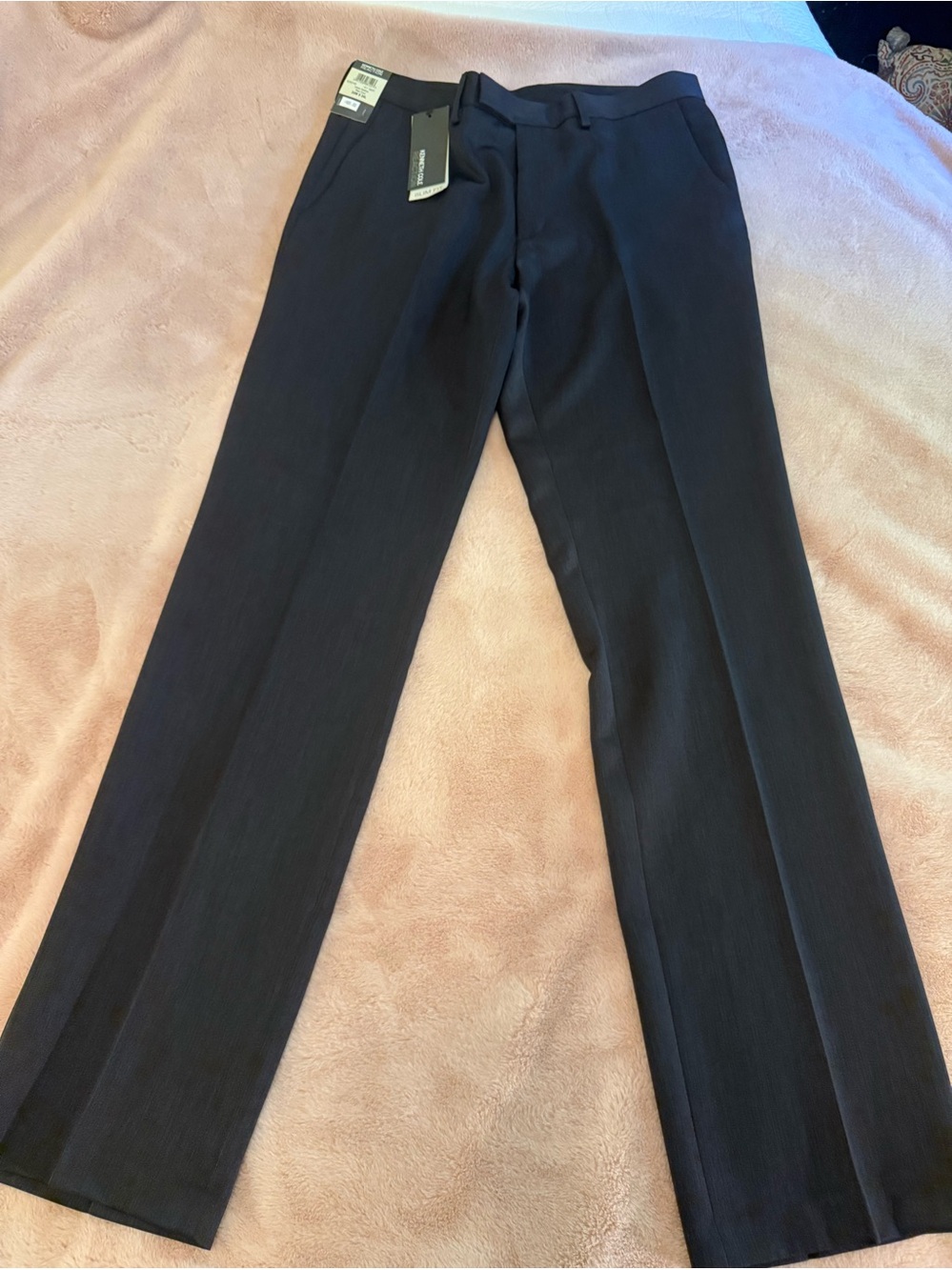 Kenneth Cole Reaction Men's dark navy blue Dress Pants - slim fit